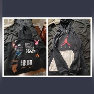 Play boy, vans, adidas, Jordan air hoodies, size small